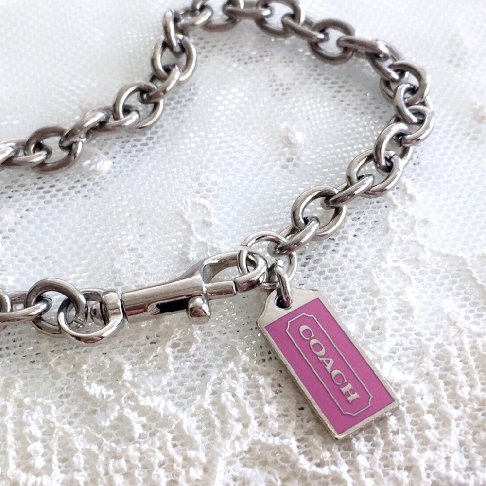 Sold! Coach Pink Hangtag Charm Bracelet
